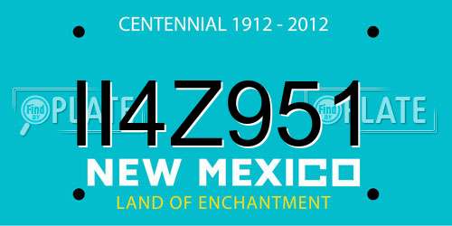II4Z951 New Mexico License Plate