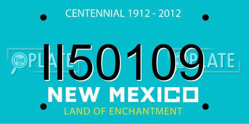 II50109 New Mexico License Plate