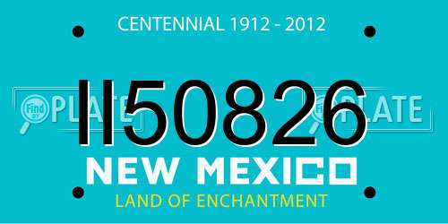 II50826 New Mexico License Plate
