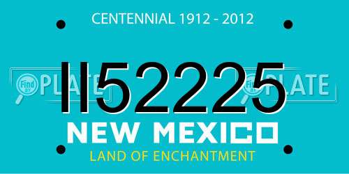 II52225 New Mexico License Plate