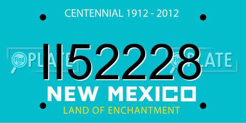 II52228 New Mexico License Plate