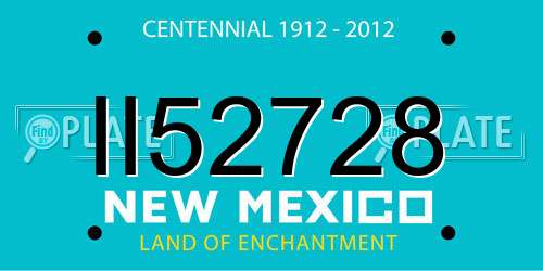 II52728 New Mexico License Plate