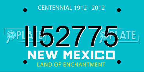 II52775 New Mexico License Plate