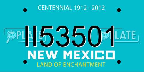 II53501 New Mexico License Plate