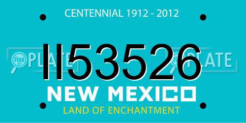 II53526 New Mexico License Plate