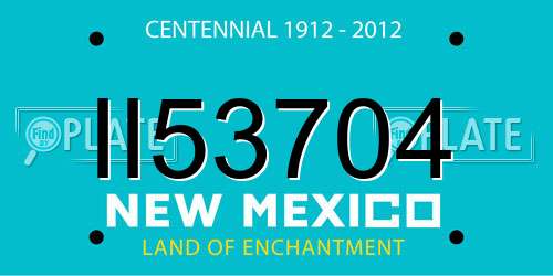 II53704 New Mexico License Plate