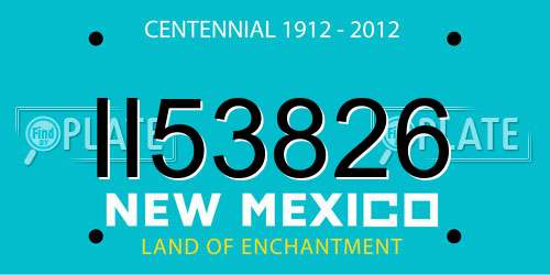 II53826 New Mexico License Plate