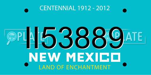 II53889 New Mexico License Plate