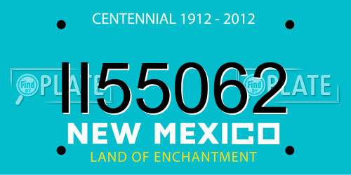 II55062 New Mexico License Plate