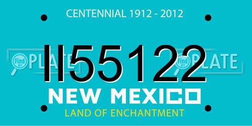 II55122 New Mexico License Plate