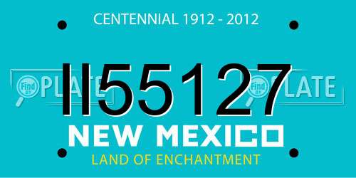 II55127 New Mexico License Plate