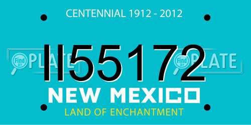 II55172 New Mexico License Plate