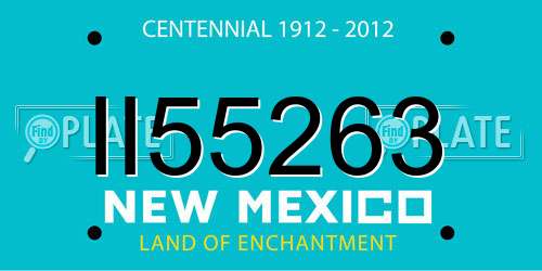 II55263 New Mexico License Plate
