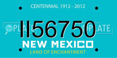 II56750 New Mexico License Plate