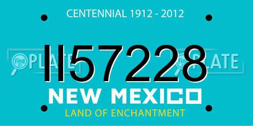 II57228 New Mexico License Plate