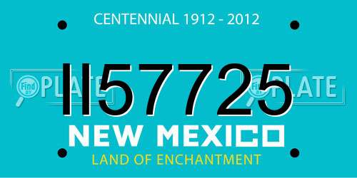 II57725 New Mexico License Plate