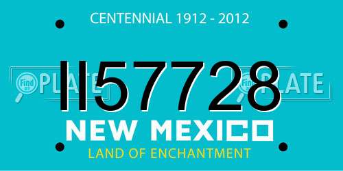 II57728 New Mexico License Plate