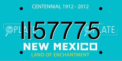 II57775 New Mexico License Plate