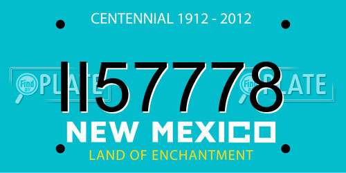 II57778 New Mexico License Plate