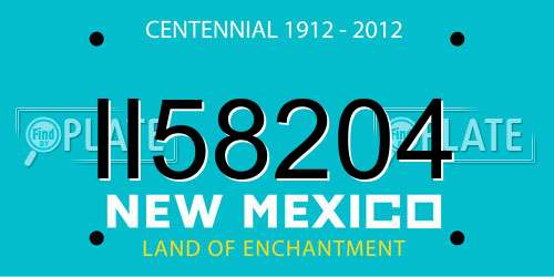 II58204 New Mexico License Plate