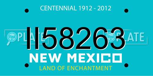II58263 New Mexico License Plate