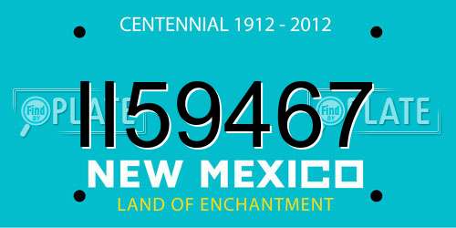 II59467 New Mexico License Plate