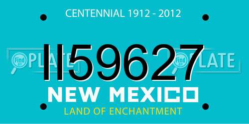 II59627 New Mexico License Plate