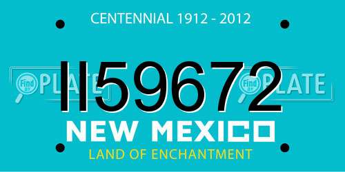 II59672 New Mexico License Plate
