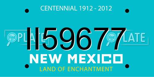II59677 New Mexico License Plate