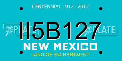 II5B127 New Mexico License Plate