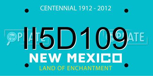 II5D109 New Mexico License Plate
