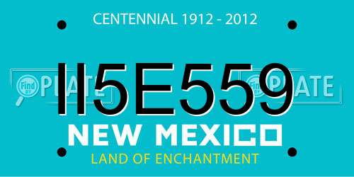 II5E559 New Mexico License Plate
