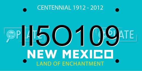 II5O109 New Mexico License Plate