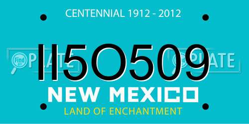 II5O509 New Mexico License Plate