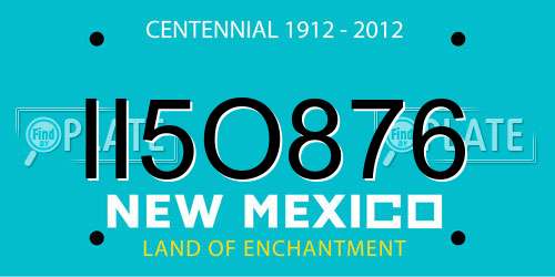 II5O876 New Mexico License Plate