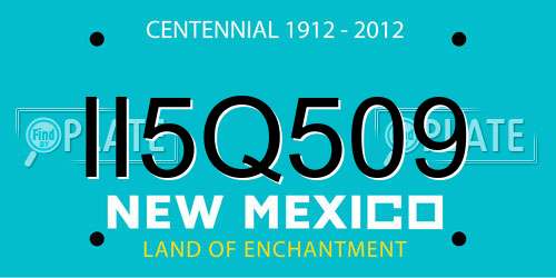 II5Q509 New Mexico License Plate