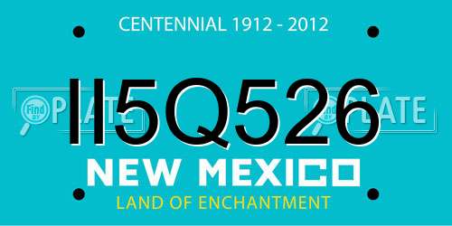 II5Q526 New Mexico License Plate
