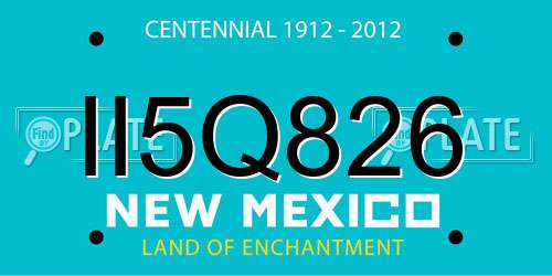 II5Q826 New Mexico License Plate