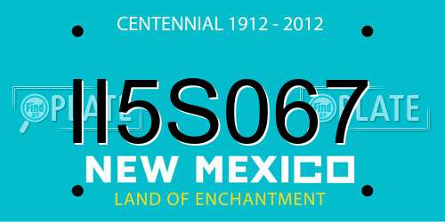II5S067 New Mexico License Plate
