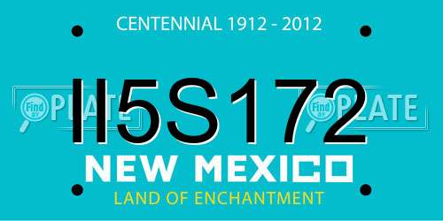 II5S172 New Mexico License Plate