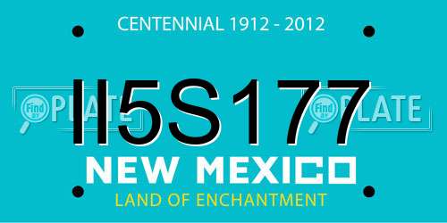 II5S177 New Mexico License Plate