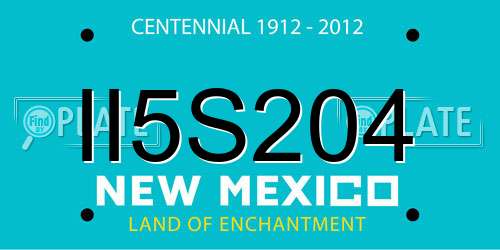 II5S204 New Mexico License Plate