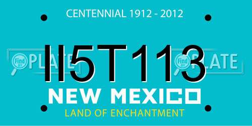 II5T113 New Mexico License Plate