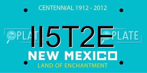 II5T2E New Mexico License Plate