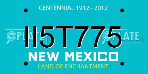 II5T775 New Mexico License Plate