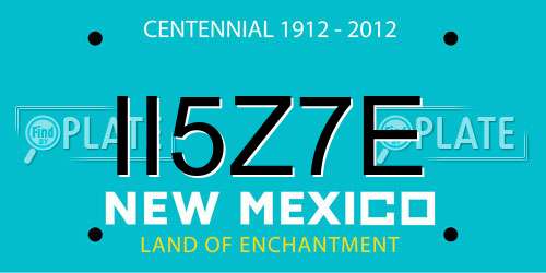 II5Z7E New Mexico License Plate