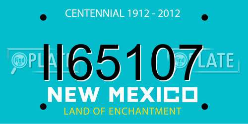 II65107 New Mexico License Plate