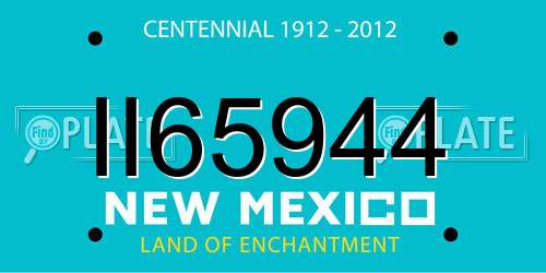 II65944 New Mexico License Plate