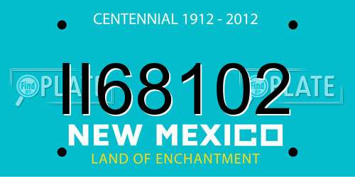 II68102 New Mexico License Plate