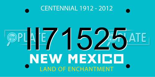 II71525 New Mexico License Plate